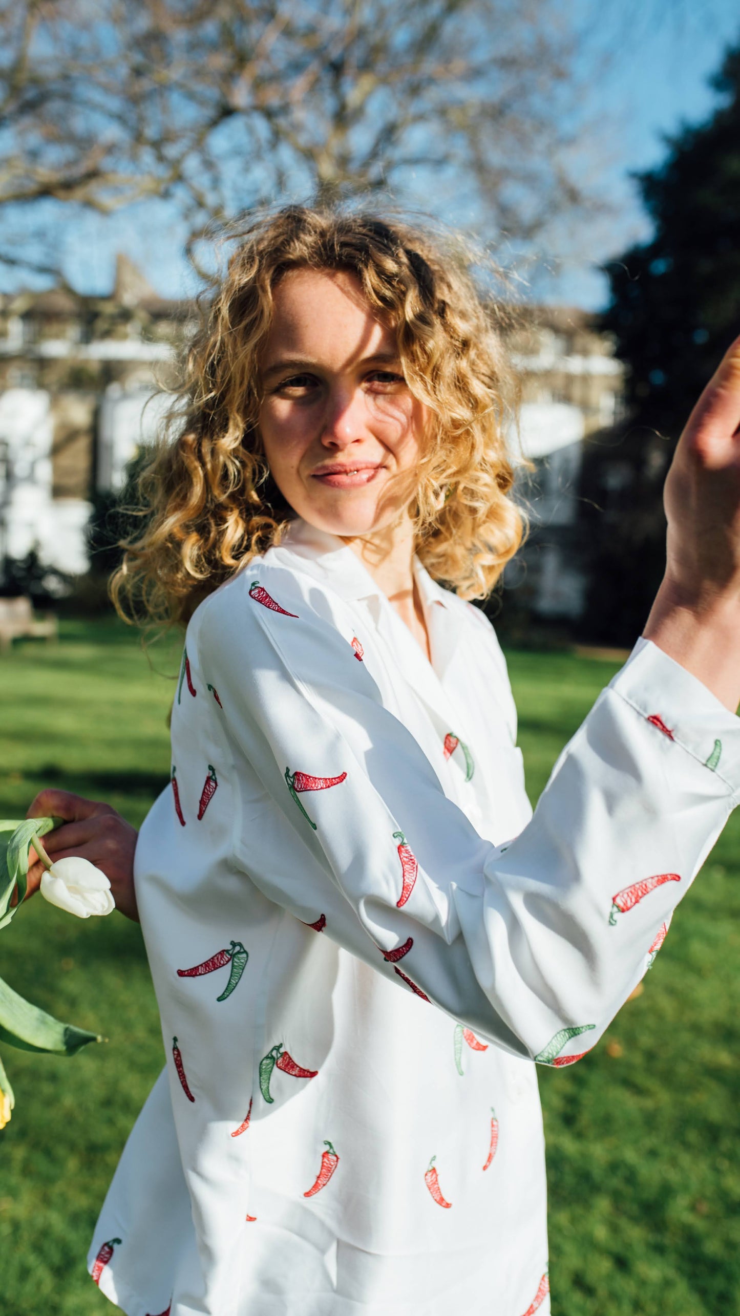 Long Pyjama Set - Basque Chilli