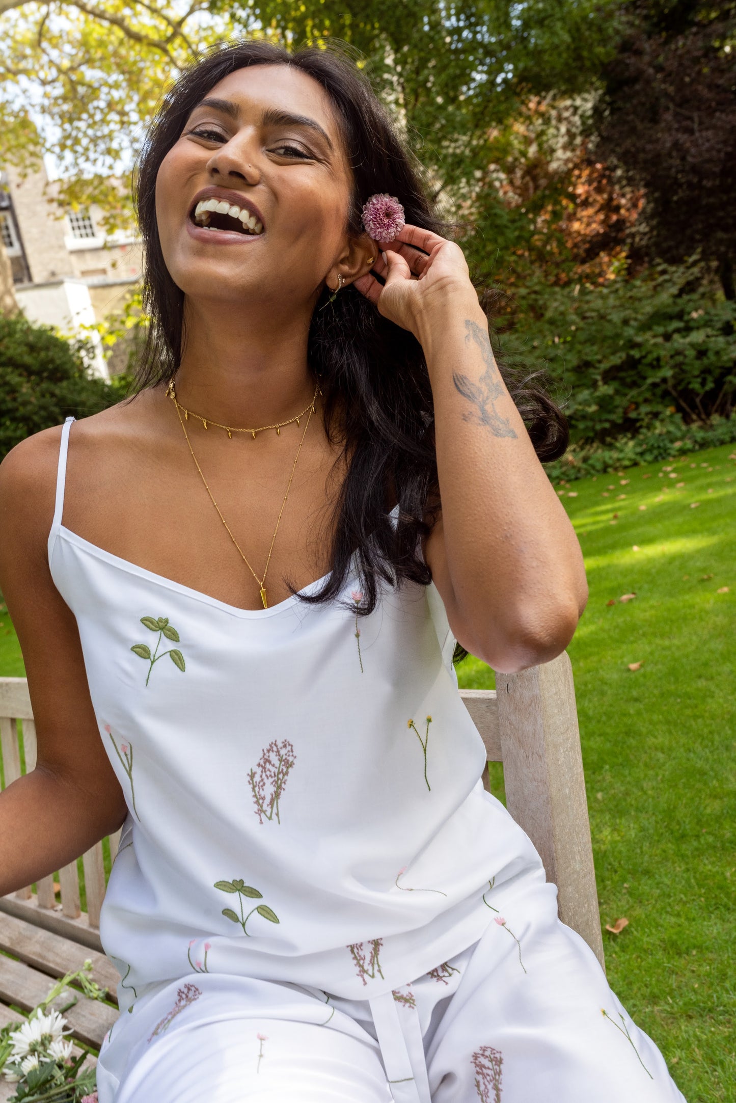 Cami Top & Trousers Set - Meadow