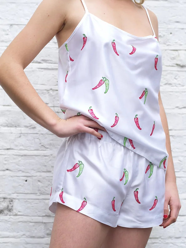 Cami Top & Shorts Set - Basque Chilli