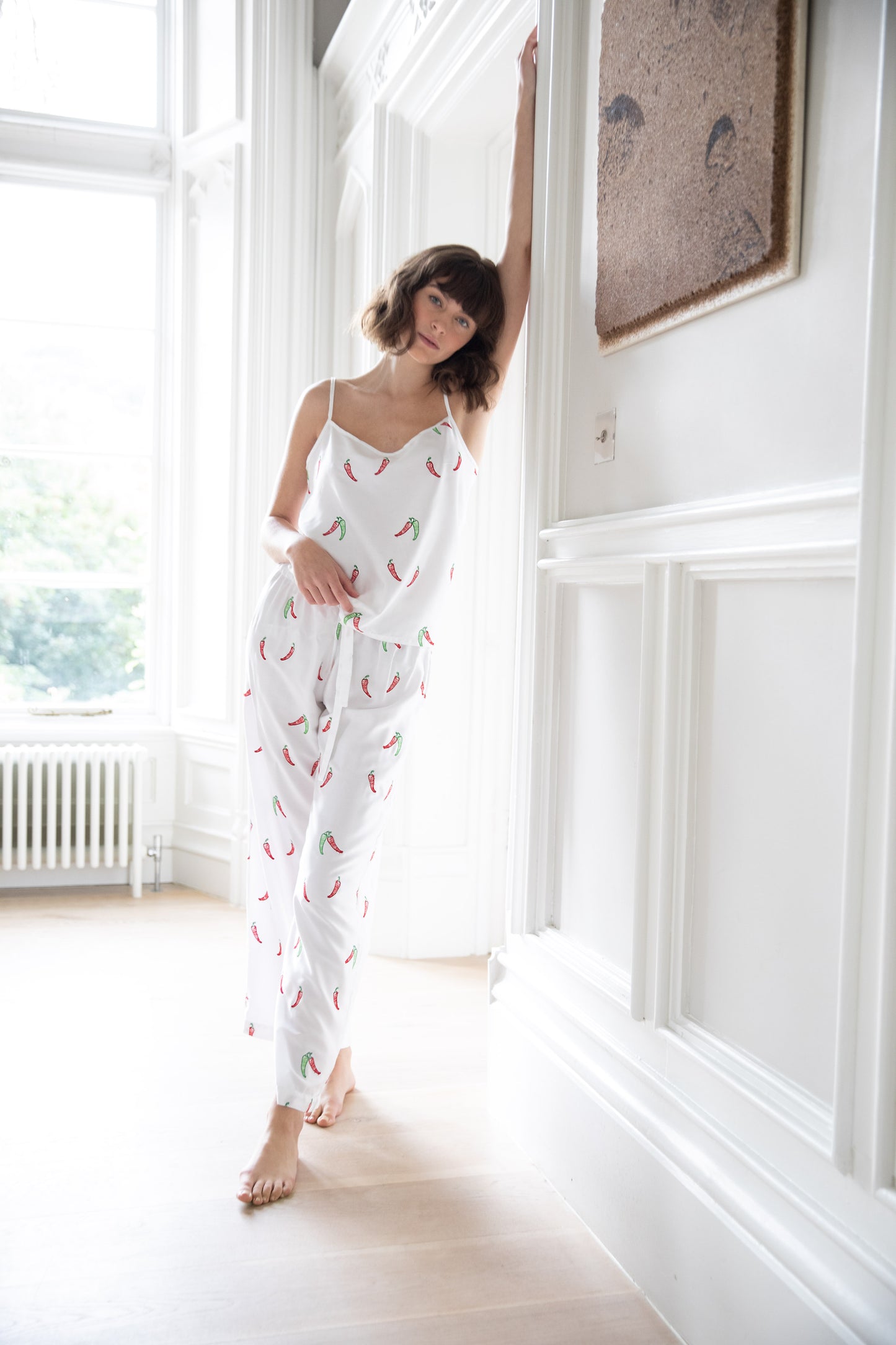 Cami Top & Trousers Set - Basque Chilli