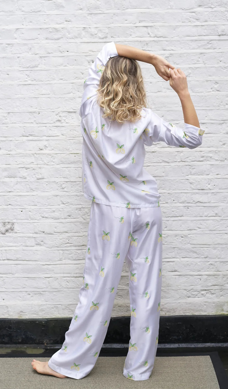 Long Pyjama Set - Amalfi Lemons