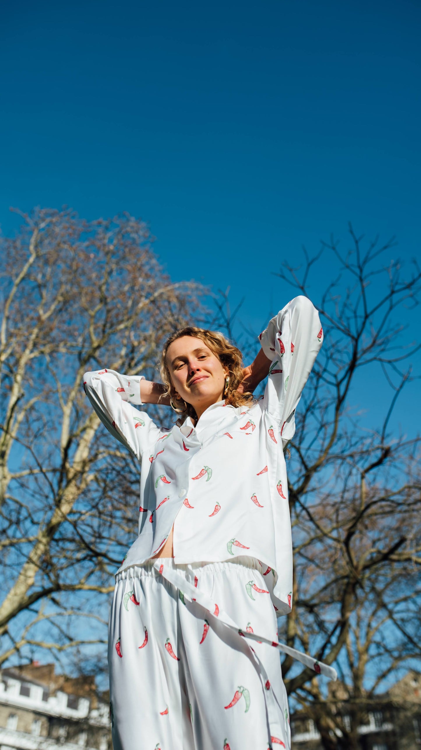 Long Pyjama Set - Basque Chilli
