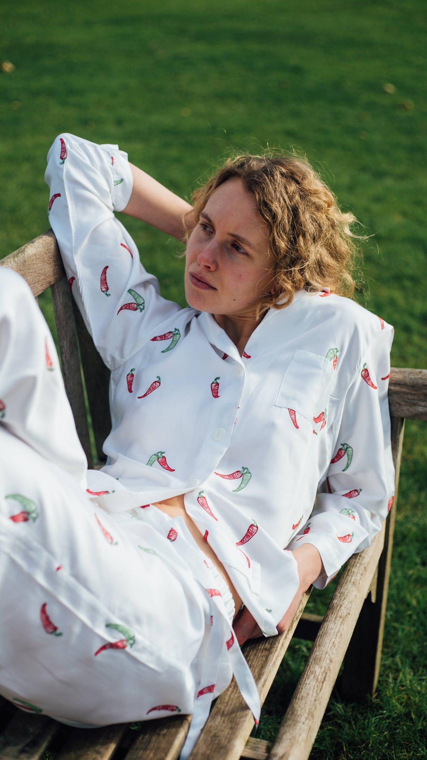 Long Pyjama Set - Basque Chilli