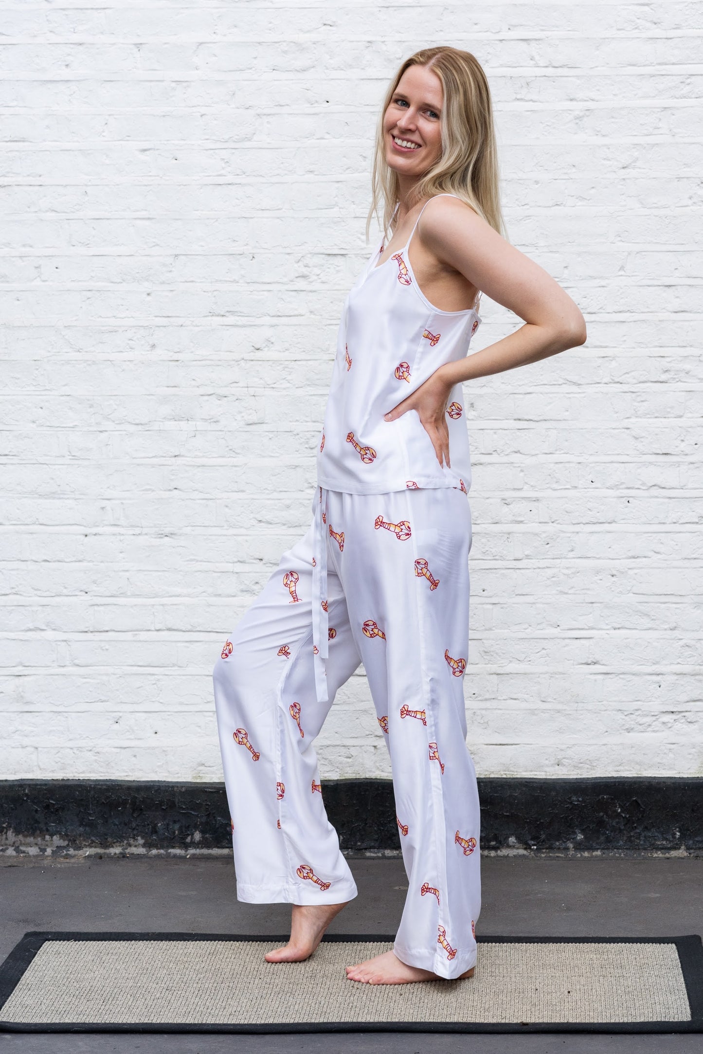 Cami Top & Trousers Set - Lobster